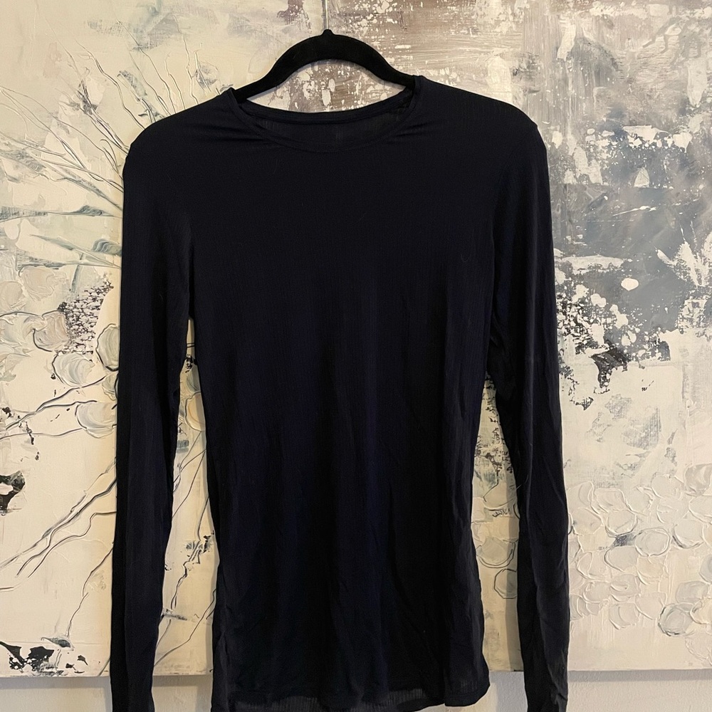 Negative whipped crewneck tee in navy